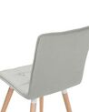 	Conjunto de 2 sillas de comedor de poliéster gris claro/madera clara BROOKLYN_743943