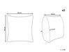 Sada 2 zamatových vankúšov s marockým vzorom 45 x 45 cm sivá ALYSSUM_877684