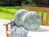 Set of 2 Outdoor Cushions Leaf Motif ⌀ 40 cm Green ALASSIO_881289