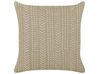 Set of 2 Cotton Cushions Geometric Pattern 45 x 45 cm Taupe SENECIO_838861