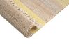 Teppich Jute beige / gelb 80 x 300 cm Streifenmuster Kurzflor zweiseitig TALPUR_845676