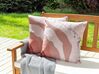 Conjunto de 2 cojines de jardín motivo abstracto 45 x 45 cm rosa CAMPEI_881544
