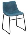 Set of 2 Fabric Dining Chairs Blue BATAVIA_725069