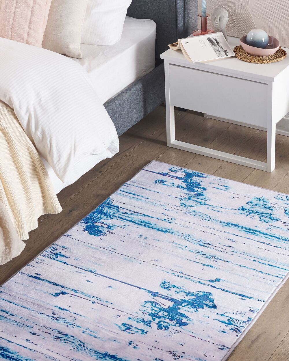 Dywan 80 x 150 cm niebieski BURDUR