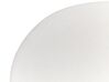 Cama con somier blanco crema/madera clara/negro 160 x 200 cm MILLAY_863295