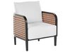 5 Seater Aluminium Garden Sofa Set Off-White MONTEFALCO_905569