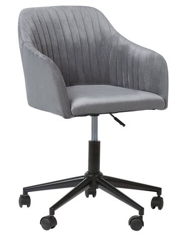 Cadeira de escritório em veludo cinzento VENICE