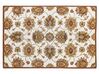 Vlněný koberec 140 x 200 cm béžový/hnědý EZINE_848449