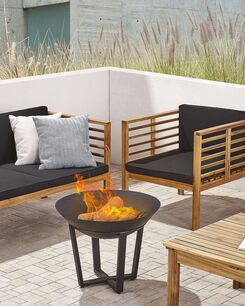 Tulisija teräs musta 48 x 60 x 60 cm KEDUNG