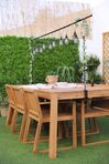  6 Seater Acacia Wood Garden Dining Set Table and Chairs LIVORNO_831945