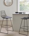 Set of 2 Metal Bar Chairs Black BISBEE_868501
