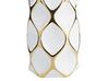 Stoneware Flower Vase 36 cm White with Gold AVILA_723138