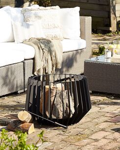 Tulisija teräs musta 40 x 53 x 53 cm UBINAS