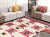 Kelim Teppich Baumwolle mehrfarbig 200 x 300 cm geometrisches Muster Kurzflor GARNI_870145