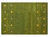 Wool Gabbeh Area Rug 140 x 200 cm Green YULAFI _870293