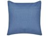 Set of 2 Embroidered Velvet Cushions Dragonfly Motif 45 x 45 cm Navy Blue BLUESTEM_892702