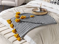 Huopa musta/valkoinen 130 x 170 cm SUNWAL Huopa musta/valkoinen 130 x 170 cm SUNWAL