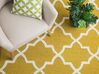 Teppich Wolle gelb 80 x 150 cm marokkanisches Muster Kurzflor SILVAN_680083