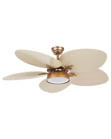 Ceiling Fan with Light Gold BORMEJO