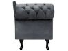 Left Hand Chaise Lounge Velvet Grey NIMES_696815