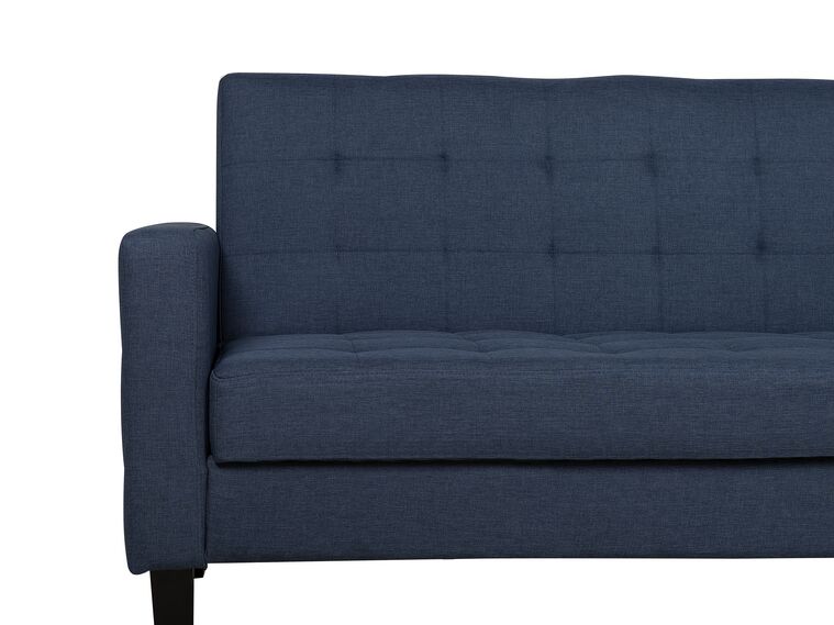 Fabric Sofa Bed Dark Blue VEHKOO Beliani.co.uk