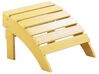 Krzesło ogrodowe z podnóżkiem żółte ADIRONDACK_809672