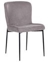 Set of 2 Fabric Chairs Dark Grey ADA_873717