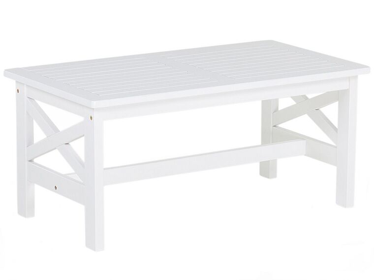 Záhradný stôl z akáciového dreva 100 x 55 cm biely BALTIC_701241