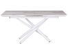 Rozkladací jedálenský stôl 160/200 x 90 cm mramorový efekt/biela MOIRA_811237