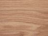 Jedálenský stôl 150 x 90 cm svetlé drevo/čierna LENISTER_837521