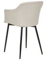 Set of 2 Fabric Dining Chairs Light Beige ELIM_883582