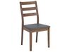 Zestaw do jadalni stół i 4 krzesła ciemne drewno z szarym MODESTO_696618