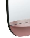 Metalowe lustro ścienne z półką 50 x 80 cm różowe DOSNON_915592