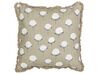 Set of 2 Cotton Cushions Floral Motif 45 x 45 cm Beige PSILOTALES_892886