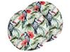 Conjunto de 2 cojines de jardín motivo tucanes ⌀ 40 cm multicolor MALLARE_882869