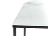 Glass Top Console Table Marble Effect White with Black PERRIN_823485