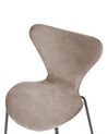 Set of 2 Velvet Dining Chairs Taupe and Black BOONVILLE_862216