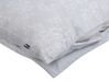 Conjunto de capas de edredão em algodão acetinado cinzento 200 x 220 cm MORNINGSIDE_815077