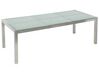 Conjunto de mesa com tampo triplo vidro temperado 180 x 90 cm e 6 cadeiras cinzentas GROSSETO_732046