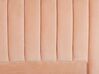 Cama con somier de terciopelo rosa melocotón 180 x 200 cm MARVILLE_882065