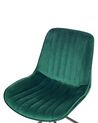 Conjunto de 2 sillas de terciopelo verde esmeralda/negro NAVASOTA_860863