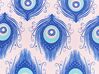 Sada 2 zahradních polštářů s pavím vzorem 45 x 45 cm modré/růžové CERIANA_880896