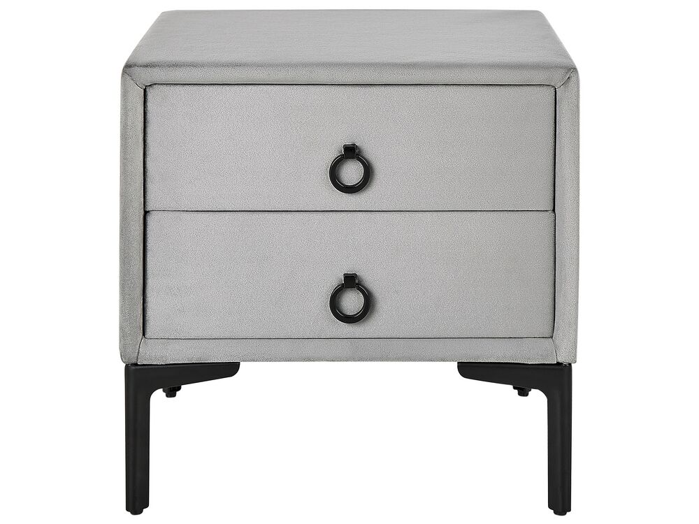 Schlafzimmer komplett Set 3-teilig grau 140 x 200 cm SEZANNE | Beliani.ch