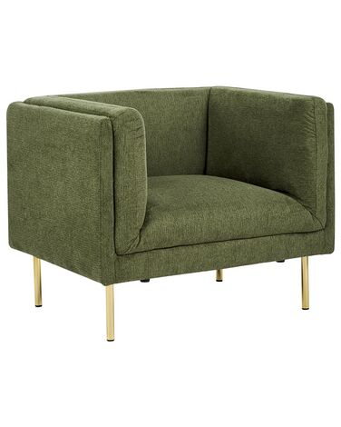 Zöld kárpitozott fotel MOEN