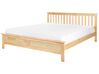 Wooden EU Super King Size Bed Light Natural Wood MAYENNE_906712