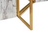 Dining Table 100 x 200 cm Marble Effect and Gold CALCIO_872234