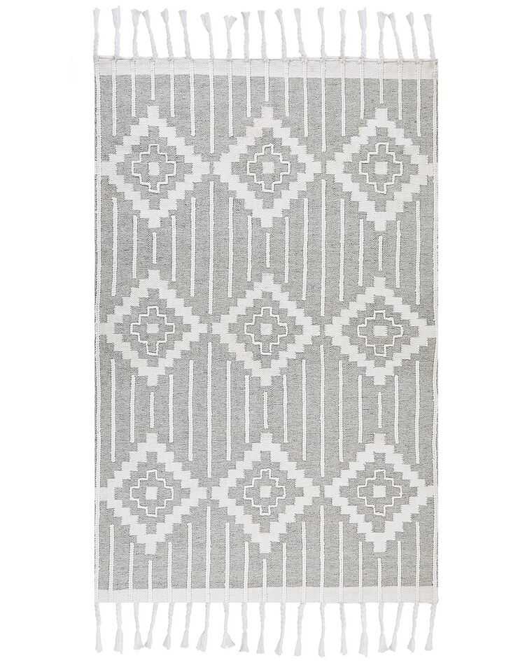 Vonkajší koberec 140 x 200 cm sivá/biela TABIAT_852862