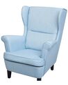 Fabric Wingback Chair Blue ABSON_747426
