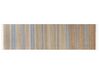 Teppich Jute beige / hellblau 80 x 300 cm Streifenmuster Kurzflor zweiseitig TALPUR_850038