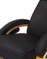 Cadeira de massagem com repousa-pés em tecido preto HERO_700627